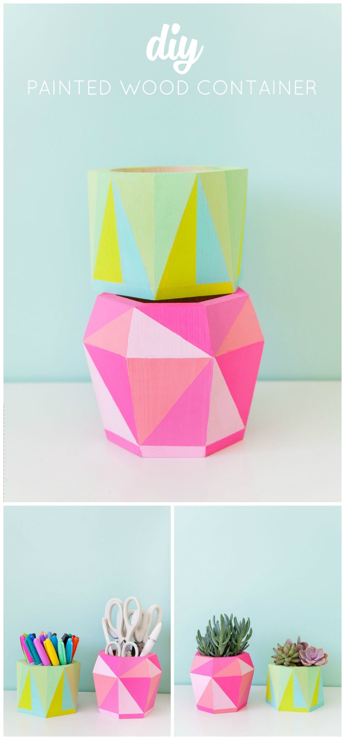 DIY Painted Wood Container