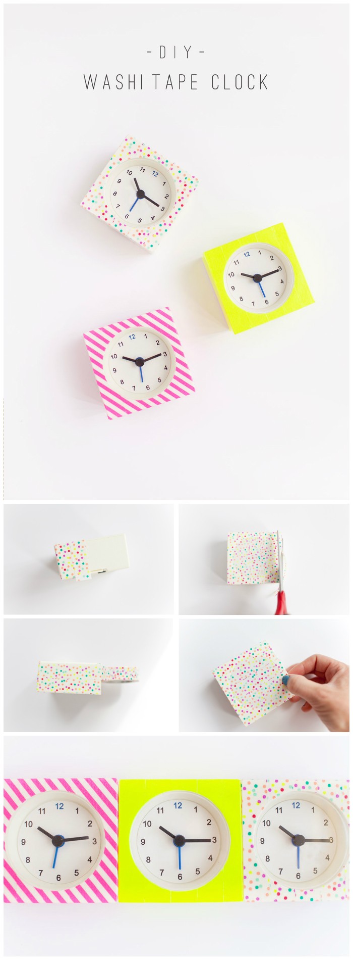 Washi Tape Clocks