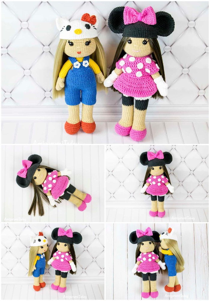 Crochet Doll In Minnie Mouse Costume Free Amigurumi Pattern By Amigurumi Today