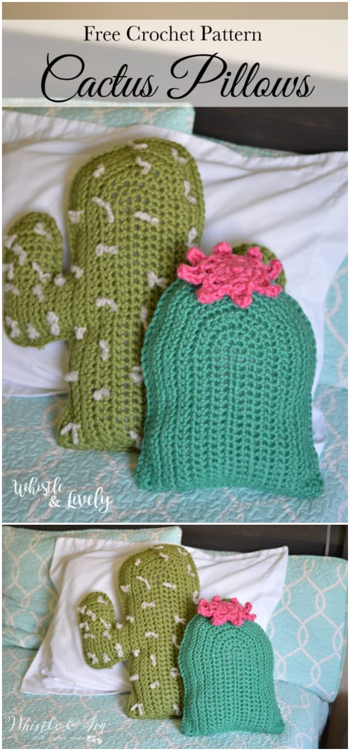 Crochet Cactus Pillows