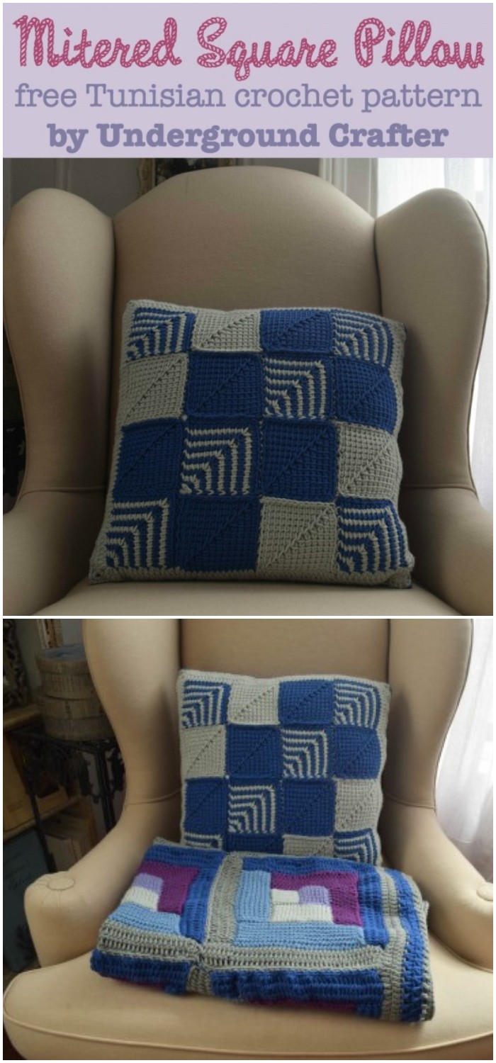 Crochet Square Pillow