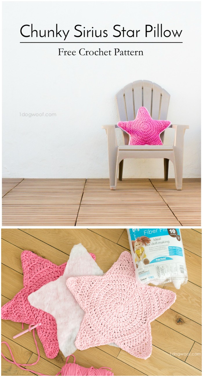 Crochet Star Pillow