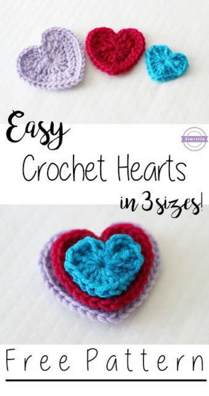 Easy Crochet Hearts